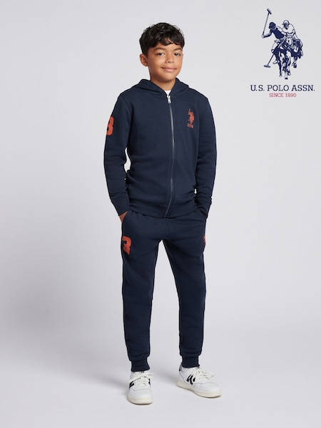 U.S. Polo Assn. Navy Blue Boys Player 3 Zip Hoodie and Joggers Set (W94975) | €102 - €122