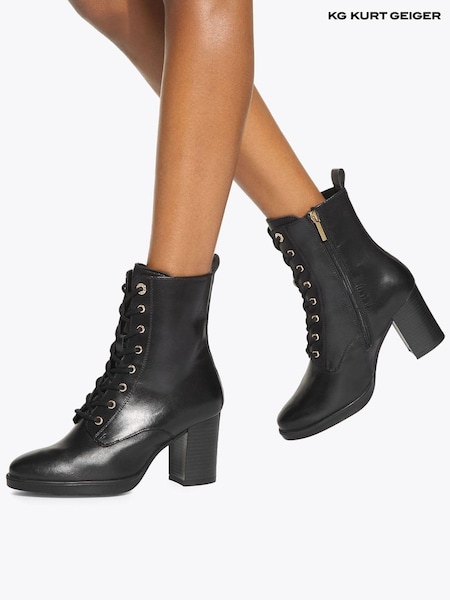 KG Kurt Geiger Lace-Up Black Boots (W95045) | €126
