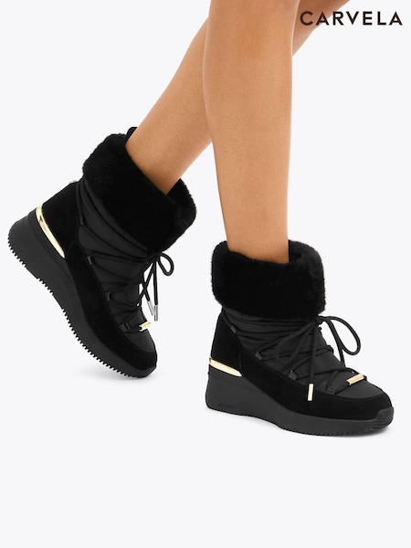 Carvela Skyline Wedge Bootie Black Trainers (W95074) | €209