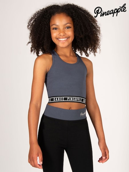 Pineapple Grey Girls Midi Crop Top (W95129) | €23