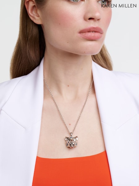 Karen Millen Leopard Print Pendant Necklace (W95291) | €34