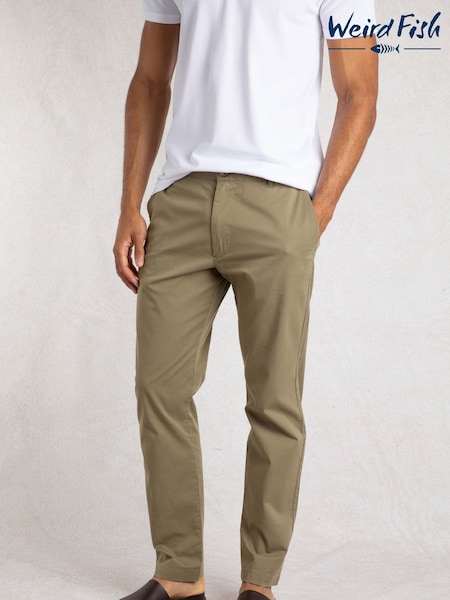 Weird Fish Green Freddie Super Soft Chino Trousers (W95473) | €66