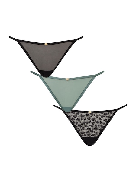 KBX Black Olive Mesh and Texture Thong 3 Pack (W95879) | €25