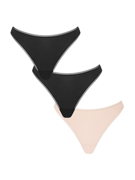 KBX Black Micro Brazilian Knickers 3 Pack (W95880) | €21
