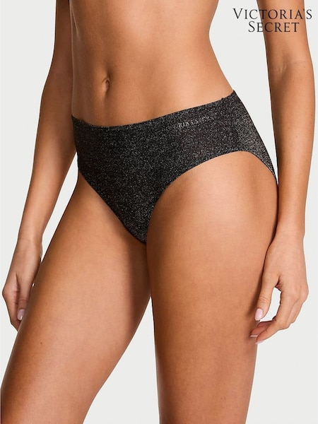 Victoria's Secret Black Bikini Shimmer Mid-Rise Knickers (W96041) | €18.50