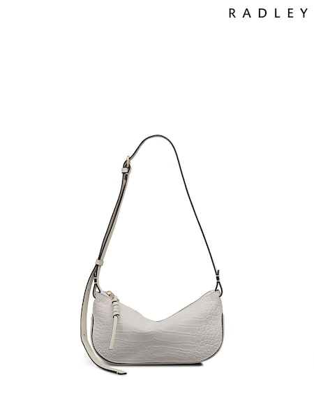 Radley Small The Iris Faux Croc Zip Top Cross-Body White Bag (W96456) | 197 €