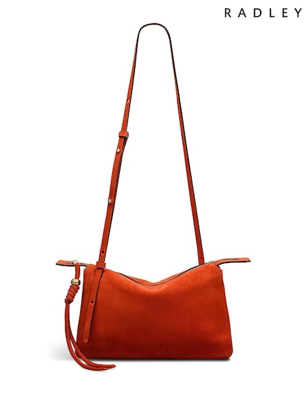 Radley Medium Red The Romilly Suede Ziptop Cross-Body Bag (W96484) | R$ 2.160
