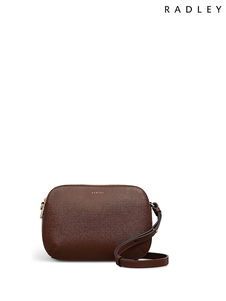 Radley Medium Dukes Place Texure Zip Top Cross-Body Brown Bag (W96503) | R$ 1.965