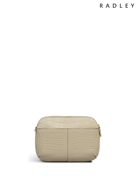 Radley Medium Dukes Place Faux Croc Ziptop Cross-Body White Bag (W96521) | €262
