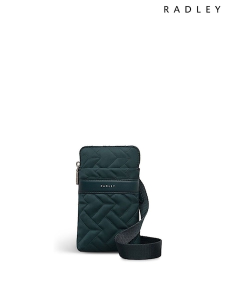 Radley Medium Green Holland Park Quilt Zip Around Phone Cross-Body Bag (W96632) | 98 €