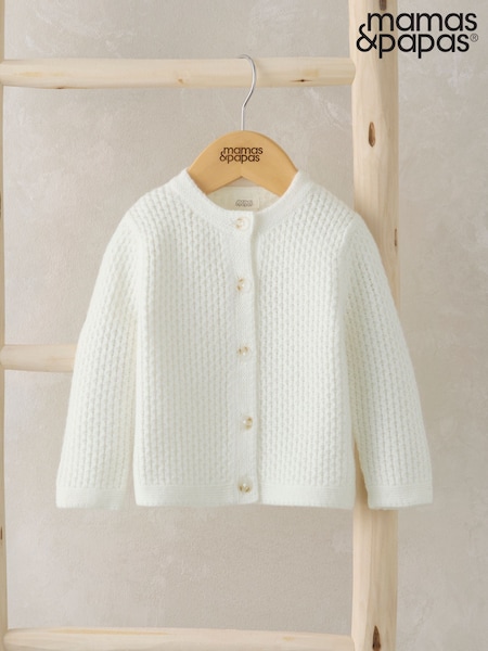 Mamas & Papas Knitted White Cardigan (W96690) | €34