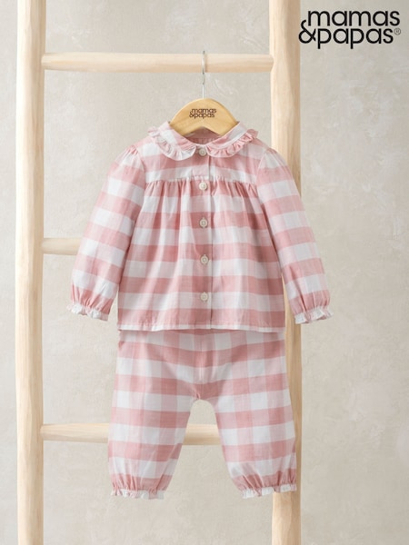Mamas & Papas Pink Gingham Check Pyjamas (W96697) | €29