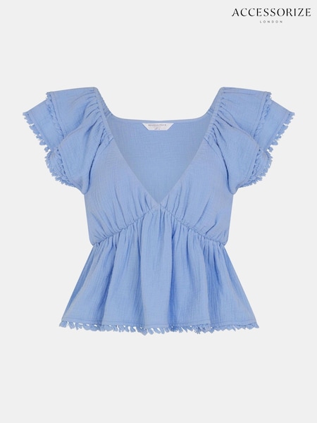 Accessorize Sleeveless Frilly Tassel Blouse (W96750) | ‏265 د.إ.‏