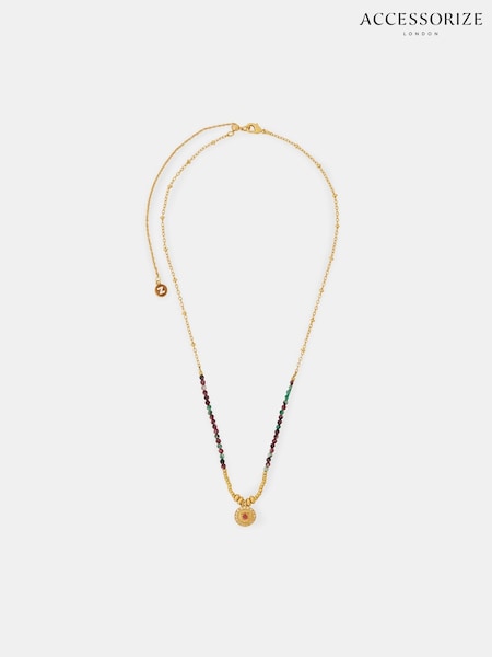 Accessorize 14ct Bead Disc Pendant Necklace (W96752) | 31 €