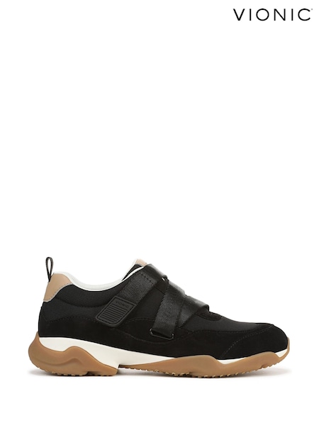 Vionic Slim Wide Fit Walk Gia Arch Support Black Trainers (W96900) | €153