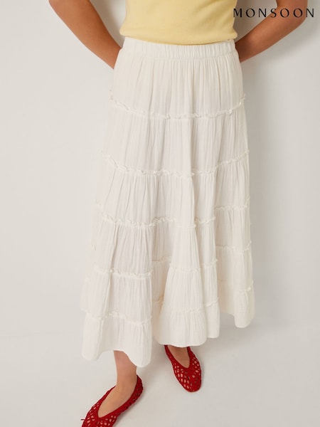 Monsoon Ginny Tiered Maxi Skirt (W96947) | R$ 585