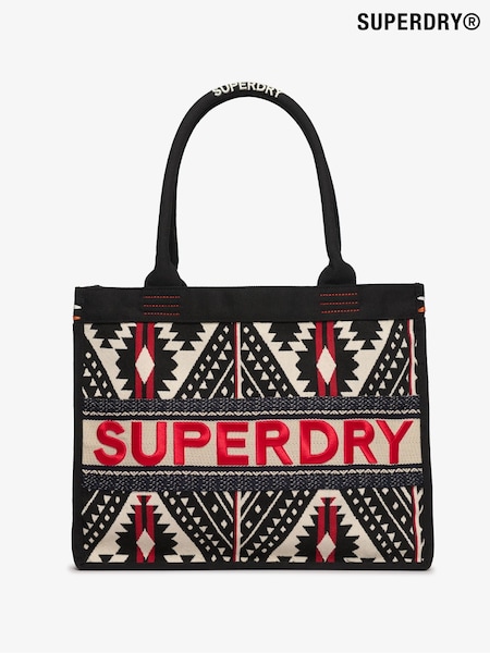 Superdry Black Luxe Embroidered Tote Bag (W97064) | €69