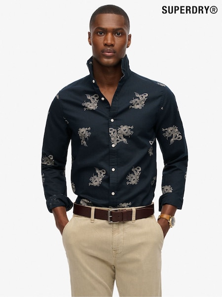 Superdry Blue Long Sleeve Beach Shirt (W97069) | €63