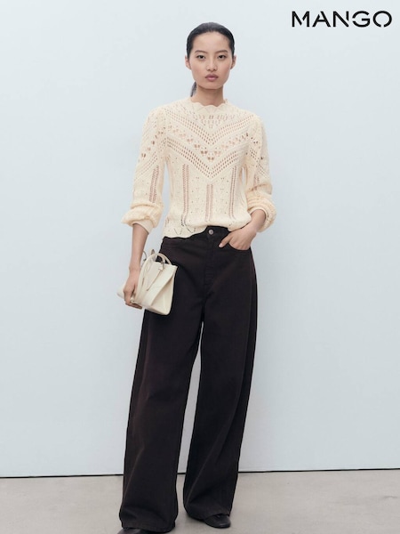 Mango White Espina Sweater (W97314) | €63