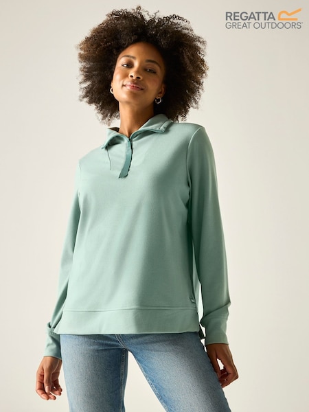 Regatta Green Demmi Half Zip Fleece (W97499) | LEI 209
