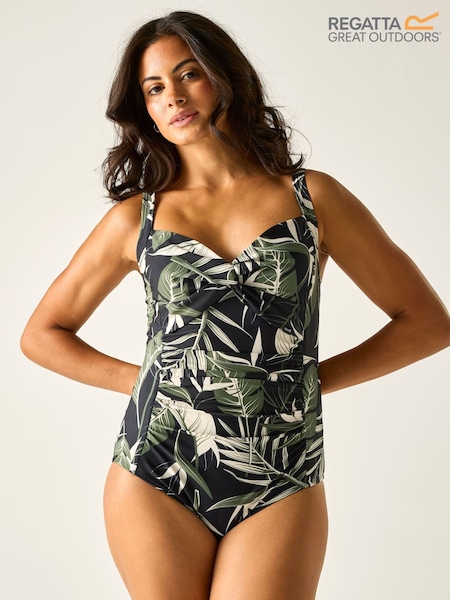 Regatta Green Womens Sakari Tummy Control Costume Swimsuit (W97545) | €44