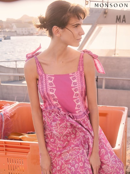 Monsoon Jemima Floral Print Midi Sundress (W97720) | R$ 740