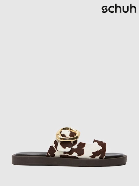 Schuh Teela Leather Buckle Brown Sandals (W97781) | R$ 445