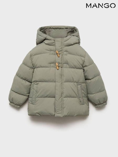 Mango Green Quilted Buttoned Coat (W97801) | €35