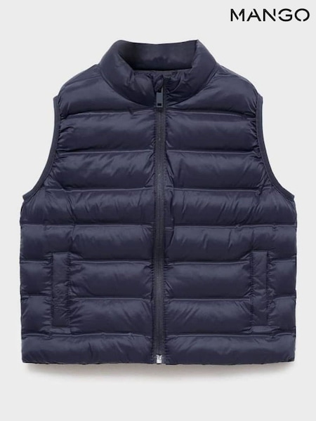 Mango Blue Quilted Gilet (W97807) | €29