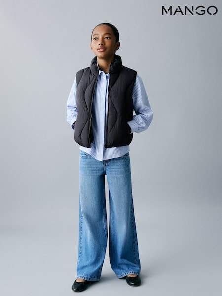 Mango Blue Quilted Gilet (W97822) | €33
