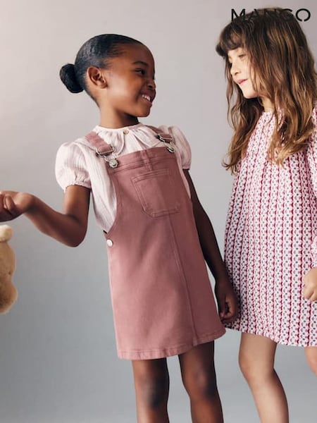 Mango Purple Denim Pinafore Dress (W97824) | €25