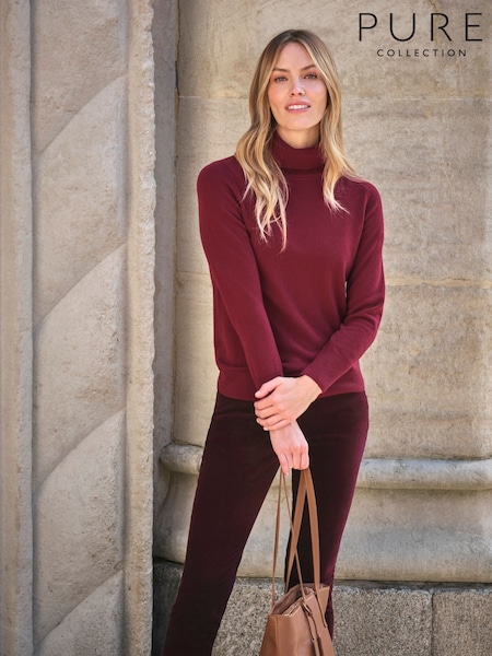 Pure Cashmere Roll Neck Long Sleeve Jumper (W97880) | €191