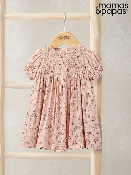 Mamas & Papas Pink Ditsy Floral Dress (W97907) | €42