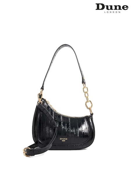 Dune London Black Small Direction Smart Scoop Shoulder Bag (W97948) | AED577