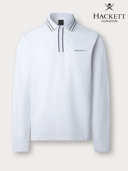 Hackett Jacquard Tipped Collar Polo Shirt (W98008) | 643 QAR