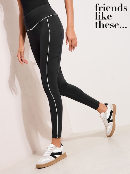 Friends Like These Black Studio High Waist Leggings (W98144) | kr440