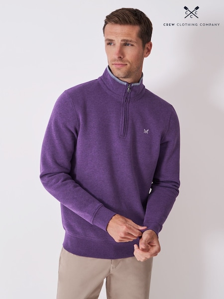 Crew Clothing Purple Classic Half Zip Sweatshirt (W98172) | €92