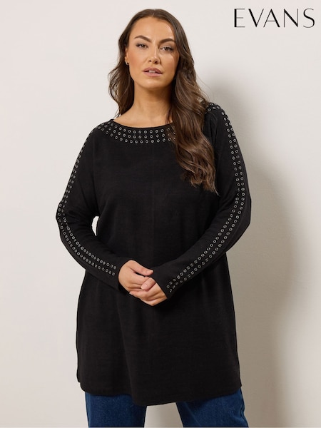 Preto - Evans Eyelet Jumper (W98306) | R$ 415