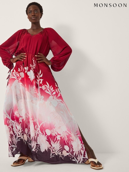 Monsoon Lillian Floral Print Ombré Maxi Dress (W98521) | 9 613 грн