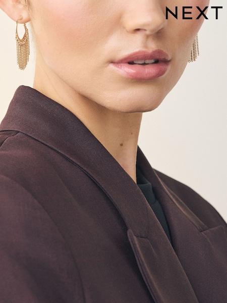 Goldfarben - Tassel Chain Hoop Earrings (W98595) | 17 €