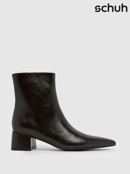 Schuh Bridgit Block Point Brown Boots (W98615) | €66