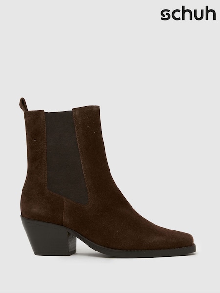 Schuh Brown Schuh Bess Square Toe Western Boot (W98620) | €108