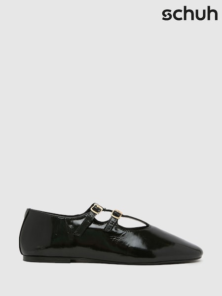 Schuh Lamp Leather T-Bar Black Ballerinas (W98638) | €58