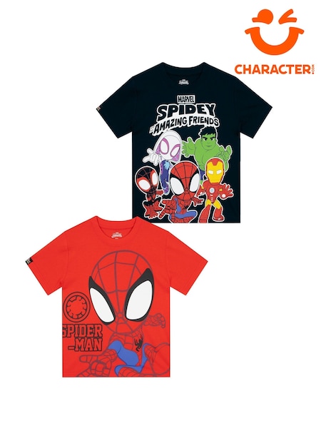 Character Red Marvel Spidey And His Amazing Friends T-Shirts 2 Pack (W98908) | 103 QAR