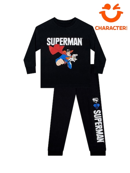 Character Black DC Comics Superman Pyjamas With Leg Print (W98910) | AED129