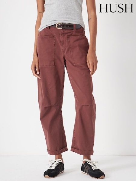 Hush Brown Cordi Barrel Leg Trousers (W99105) | R$ 890