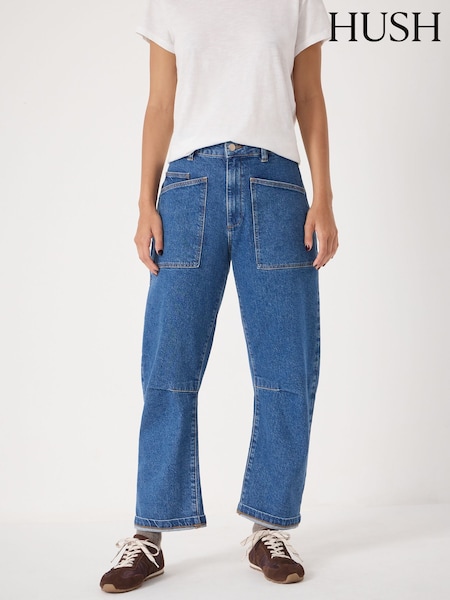 Hush Blue Cordi Barrel Leg Jeans (W99106) | €128