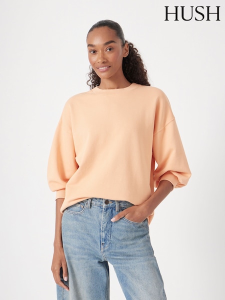 Hush Orange Cropped Sleeve Sweatshirt (W99108) | R$ 545