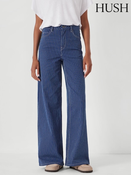 Hush Blue stripe Nessa Wide Leg Jeans (W99110) | €133