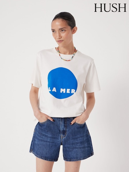 Hush La Mer Graphic Print Cotton T-Shirt (W99117) | R$ 395